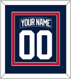 New York Nameplate & Number (Back) Combined - Alternate Blue - Double Mat 2