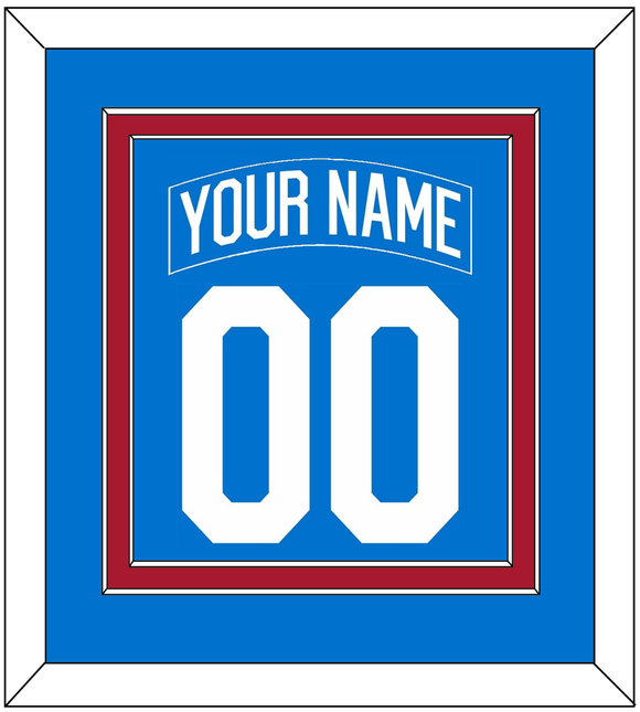 New York Nameplate & Number (Back) Combined - Centennial Blue - Double Mat 2