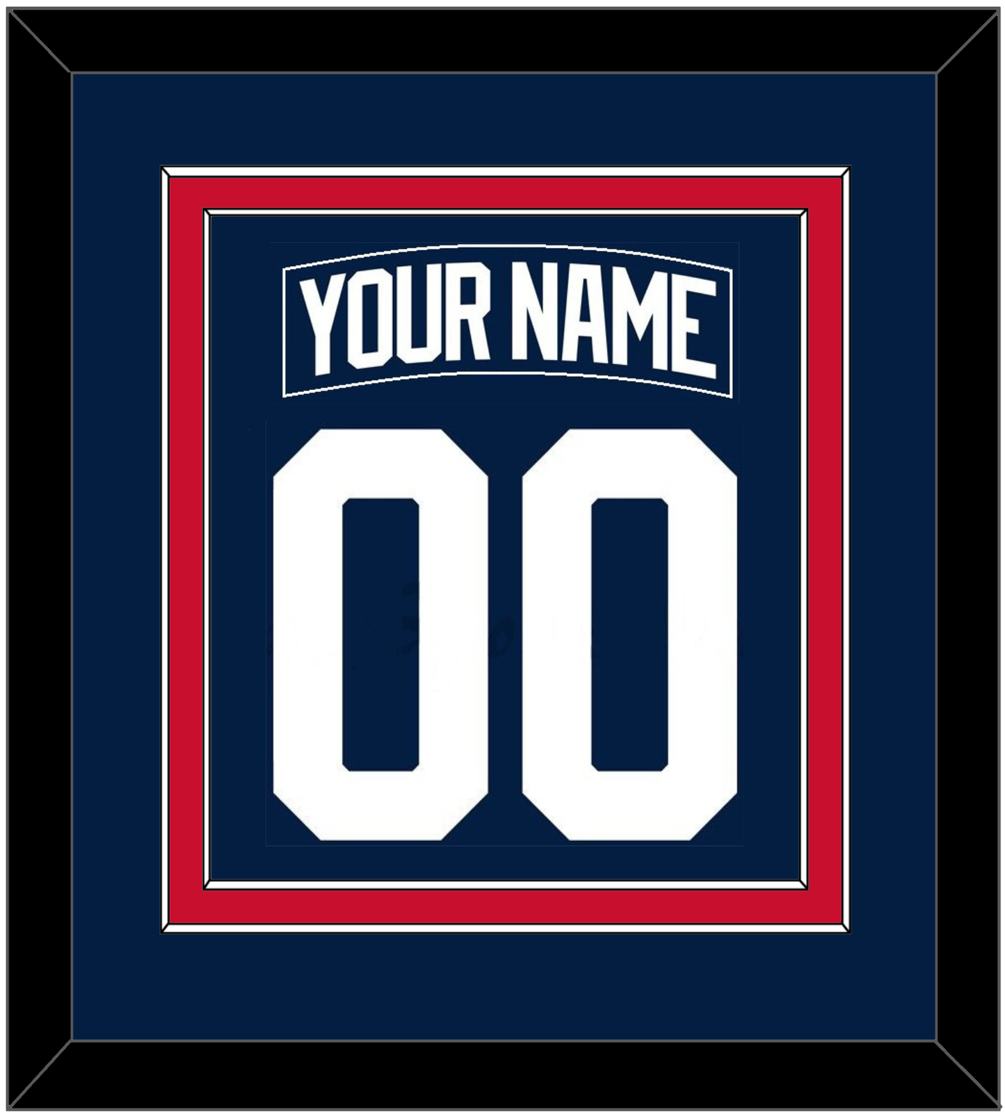New York Nameplate & Number (Back) Combined - Alternate Blue - Signature Tier 2