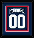New York Nameplate & Number (Back) Combined - Alternate Blue - Double Mat 2