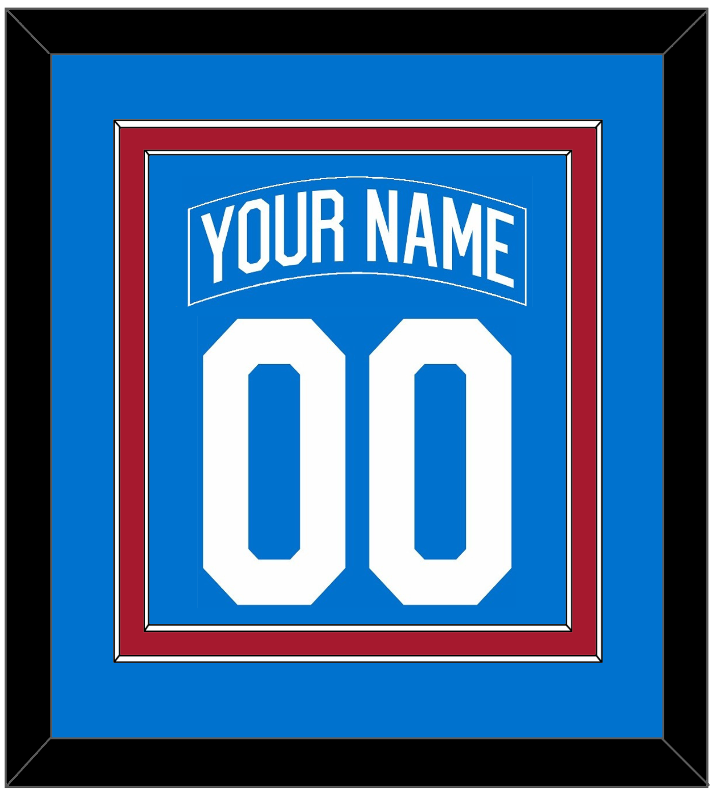 New York Nameplate & Number (Back) Combined - Centennial Blue - Signature Tier 2