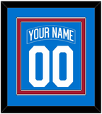 New York Nameplate & Number (Back) Combined - Centennial Blue - Double Mat 2