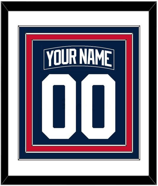 New York Nameplate & Number (Back) Combined - Alternate Blue - Premier Tier 1