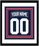 New York Nameplate & Number (Back) Combined - Alternate Blue - Triple Mat 1