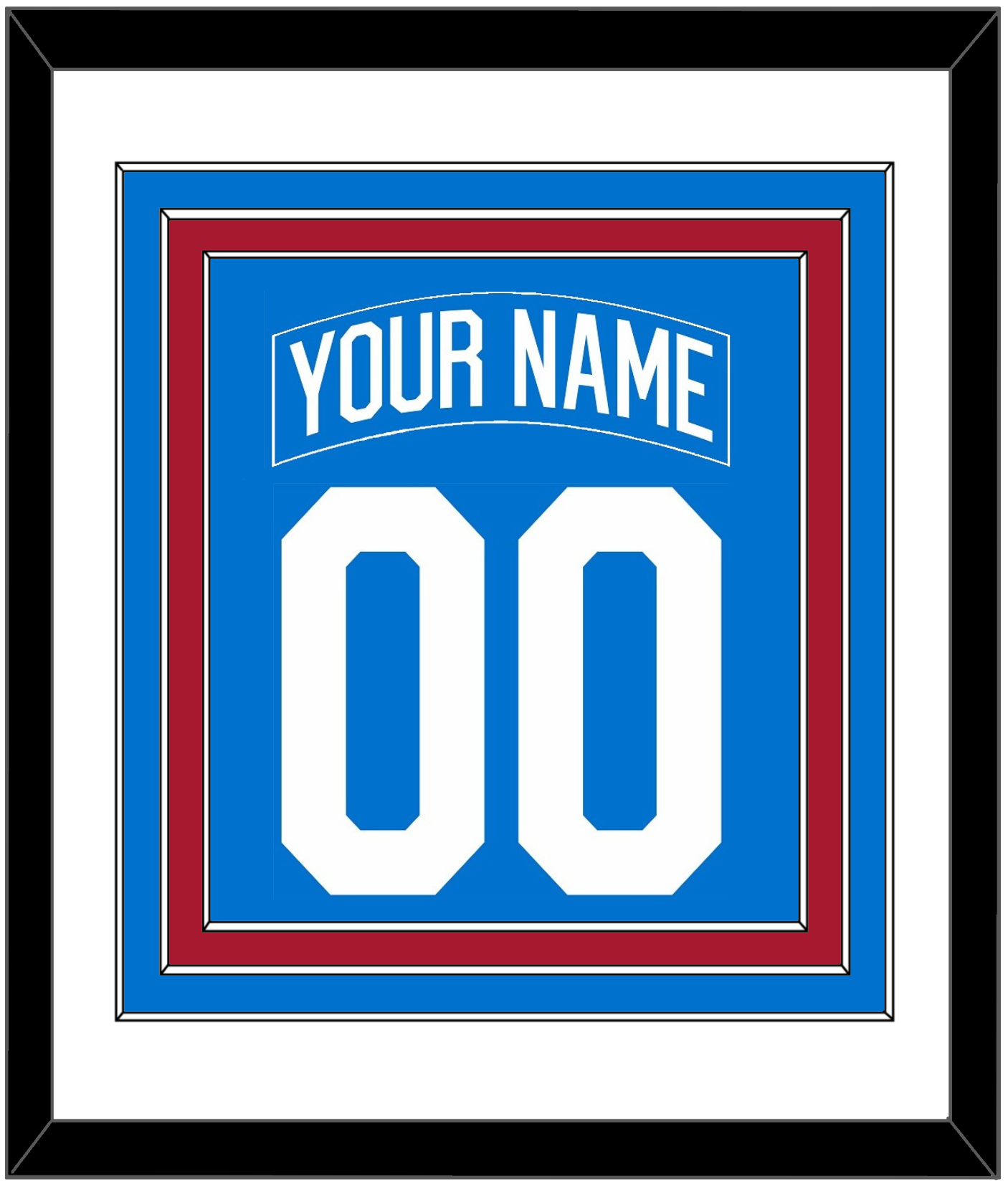 New York Nameplate & Number (Back) Combined - Centennial Blue - Premier Tier 1