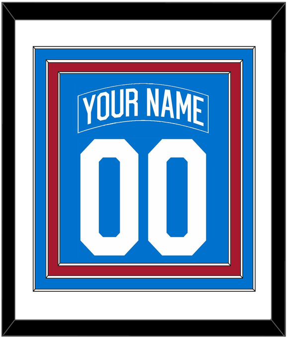 New York Nameplate & Number (Back) Combined - Centennial Blue - Triple Mat 1