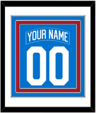 New York Nameplate & Number (Back) Combined - Centennial Blue - Triple Mat 1