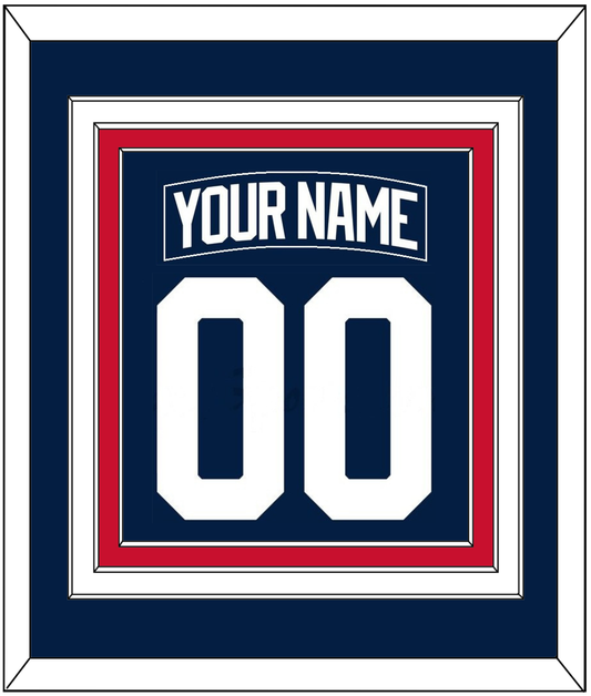 New York Nameplate & Number (Back) Combined - Alternate Blue - Premier Tier 2