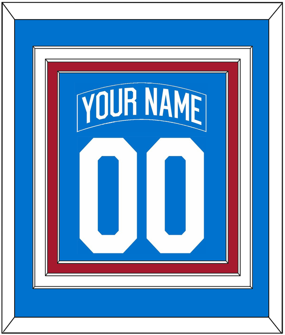 New York Nameplate & Number (Back) Combined - Centennial Blue - Triple Mat 2