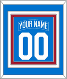 New York Nameplate & Number (Back) Combined - Centennial Blue - Triple Mat 2