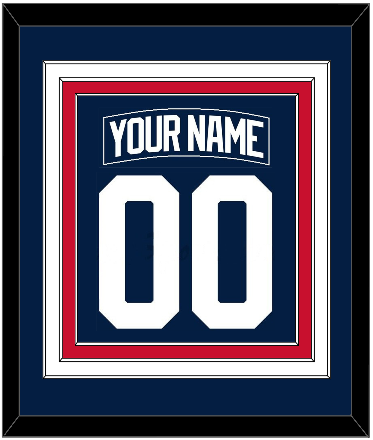 New York Nameplate & Number (Back) Combined - Alternate Blue - Premier Tier 2