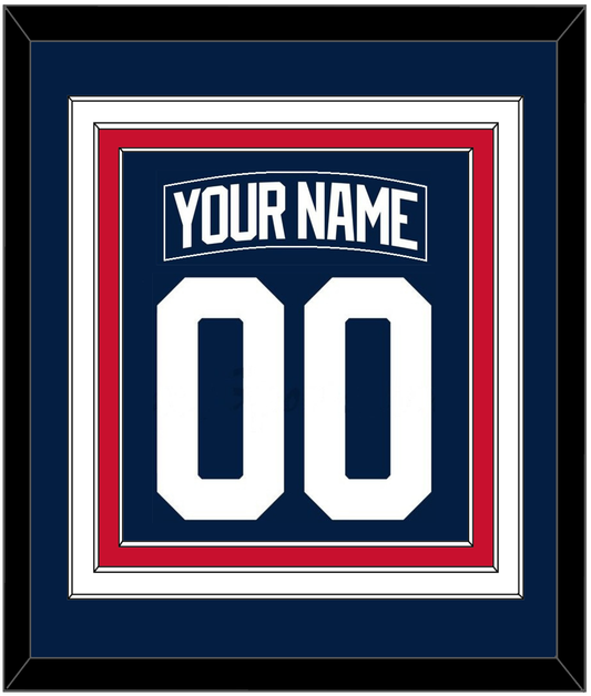 New York Nameplate & Number (Back) Combined - Alternate Blue - Premier Tier 2