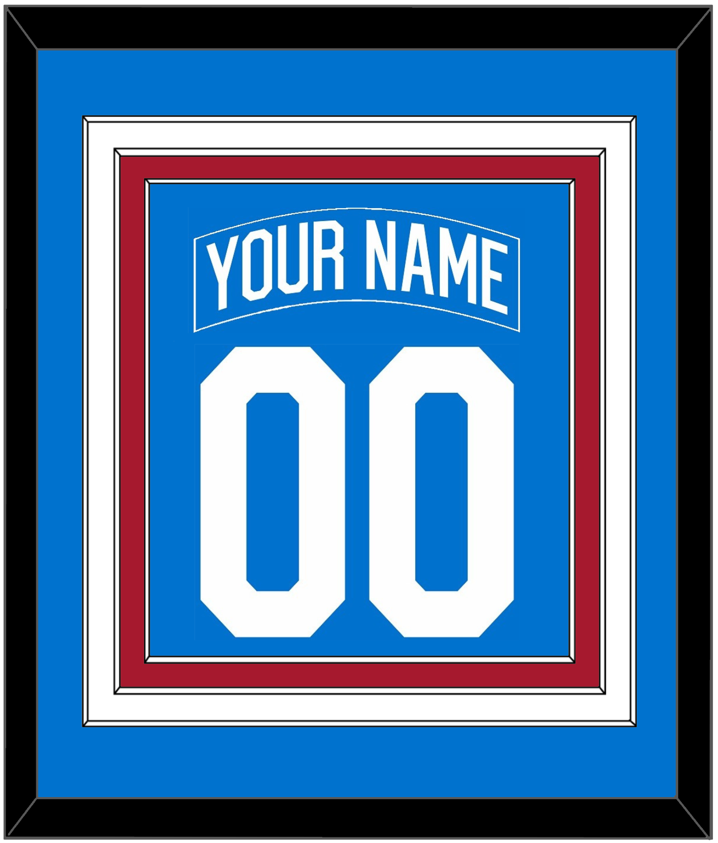 New York Nameplate & Number (Back) Combined - Centennial Blue - Premier Tier 2