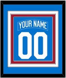 New York Nameplate & Number (Back) Combined - Centennial Blue - Triple Mat 2