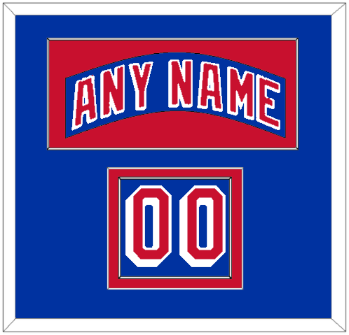 New York Nameplate & Number (Shoulder) - Home Blue (2004-2017) - Signature Tier 2