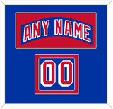 New York Nameplate & Number (Shoulder) - Road Blue (1990-2004) - Double Mat 2