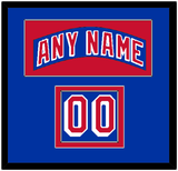 New York Nameplate & Number (Shoulder) - Road Blue (1990-2004) - Double Mat 2