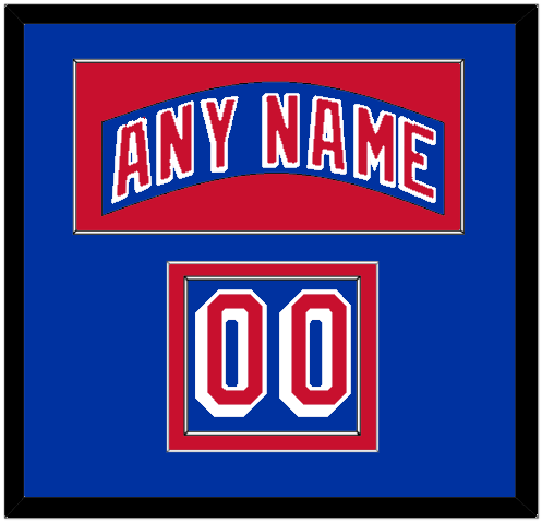 New York Nameplate & Number (Shoulder) - Home Blue - Signature Tier 2