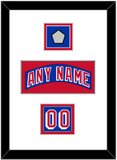 New York Nameplate, Number (Shoulder) & 1994 Stanley Cup Finals Patch - Road Blue (1990-2004) - Double Mat 1