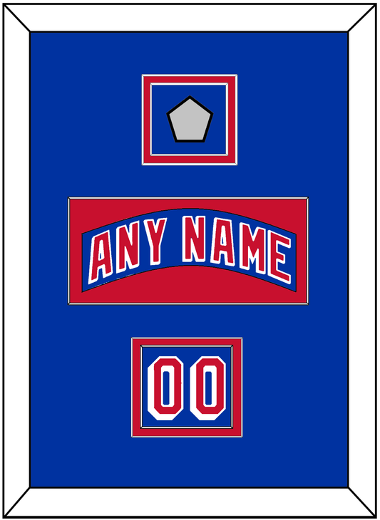 New York Nameplate, Number (Shoulder) & 1994 Stanley Cup Finals Patch - Road Blue (1990-2004) - Signature Tier 2