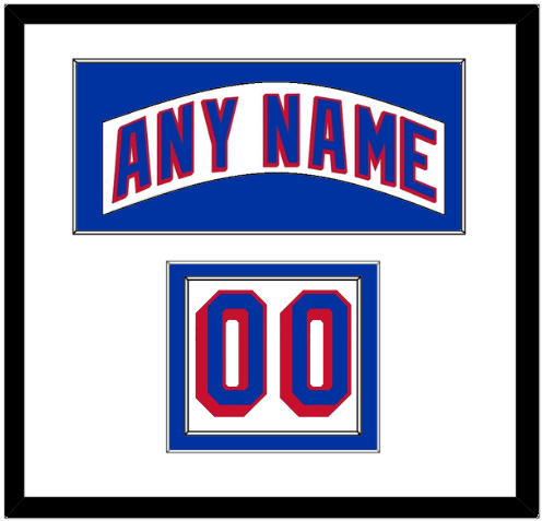 New York Nameplate & Number (Shoulder) - Home White (1990-2004) - Signature Tier 2