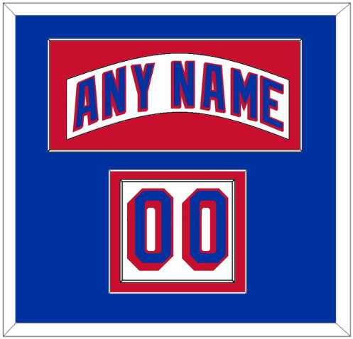 New York Nameplate & Number (Shoulder) - Road White (2004-2017) - Signature Tier 1
