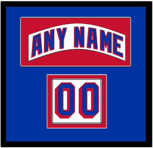 New York Nameplate & Number (Shoulder) - Road White (2004-2017) - Signature Tier 1