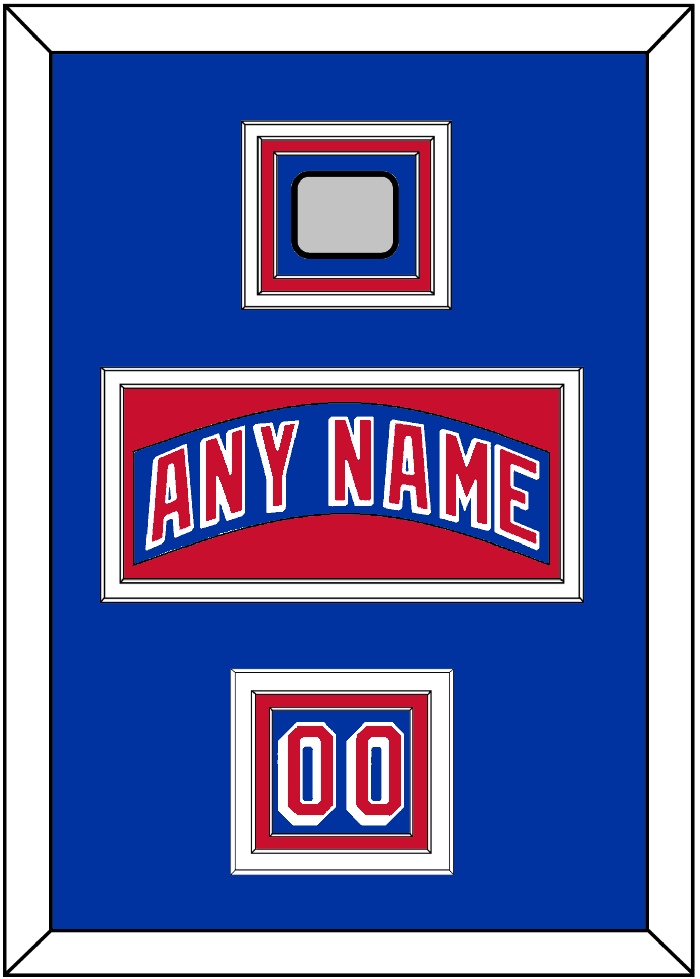 New York Nameplate, Number (Shoulder) & 1994 Stanley Cup Finals Patch - Road Blue (1990-2004) - Premier Tier 2