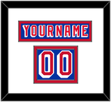 New York Nameplate & Number (Shoulder) - Road Blue (1978-1990) - Double Mat 1