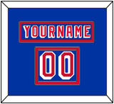 New York Nameplate & Number (Shoulder) - Road Blue (1978-1990) - Double Mat 2
