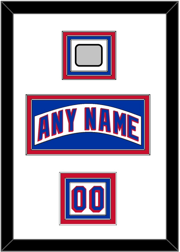 New York Nameplate, Number (Shoulder) & 1994 Stanley Cup Finals Patch - Home White (1990-2004) - Triple Mat 1