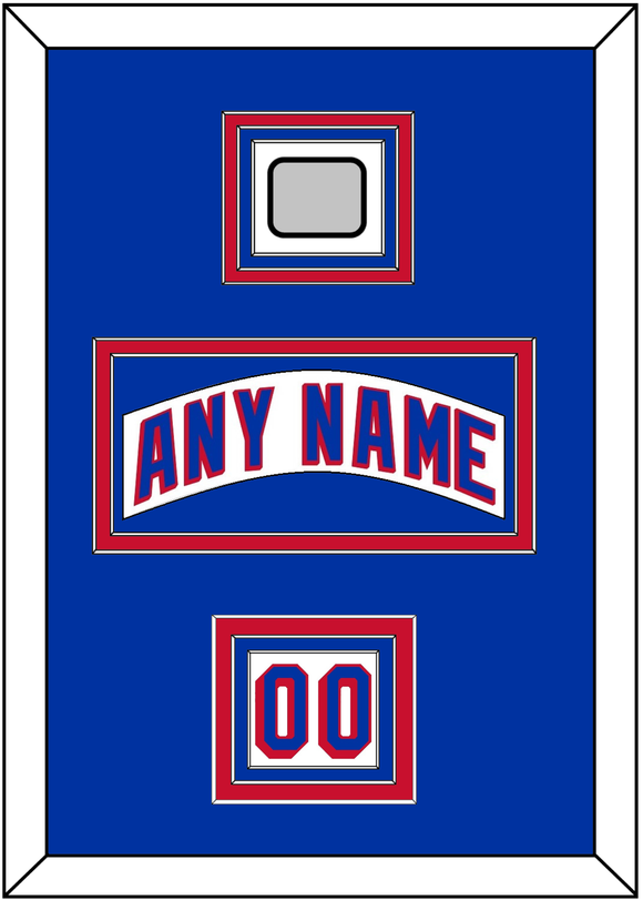 New York Nameplate, Number (Shoulder) & 1994 Stanley Cup Finals Patch - Home White (1990-2004) - Triple Mat 3