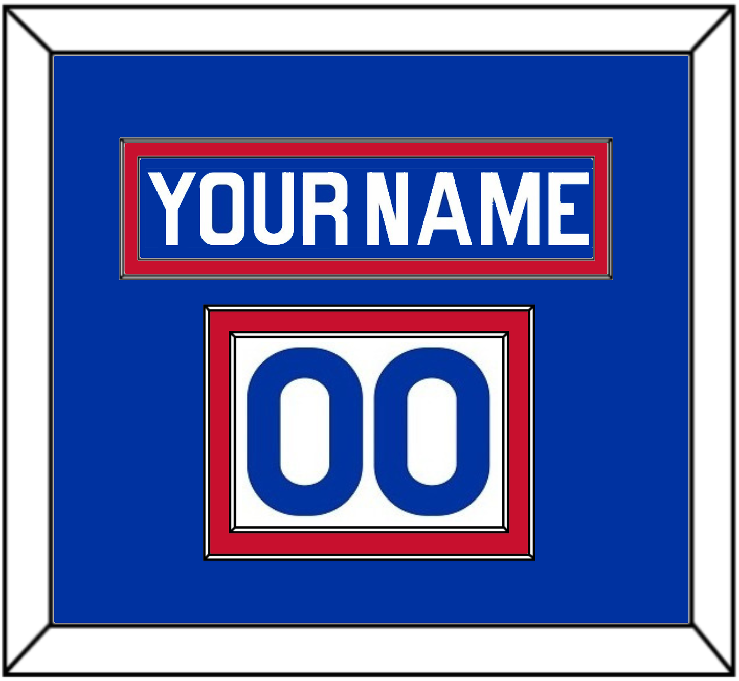 New York Nameplate & Number (Shoulder) - Road Blue (1977-1978) - Signature Tier 2