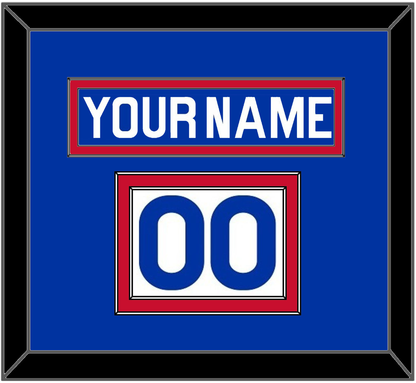 New York Nameplate & Number (Shoulder) - Road Blue (1977-1978) - Signature Tier 2