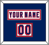 New York Nameplate & Number (Shoulder) - Home White (1970-1976) - Double Mat 2