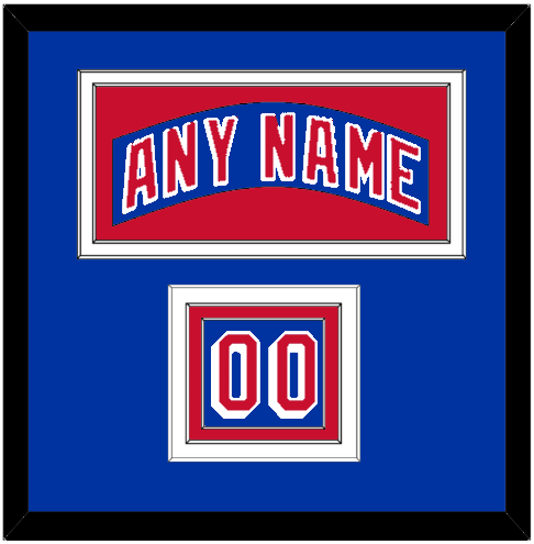 New York Nameplate & Number (Shoulder) - Road Blue (1990-2004) - Premier Tier 2