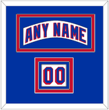 New York Nameplate & Number (Shoulder) - Road White (2004-2017) - Triple Mat 3