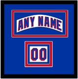 New York Nameplate & Number (Shoulder) - Road White (2004-2017) - Triple Mat 3