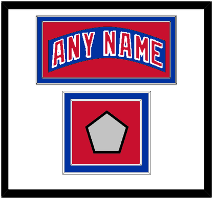 New York Nameplate & Stanley Cup Finals Patch - Road Blue (1990-2004) - Signature Tier 1