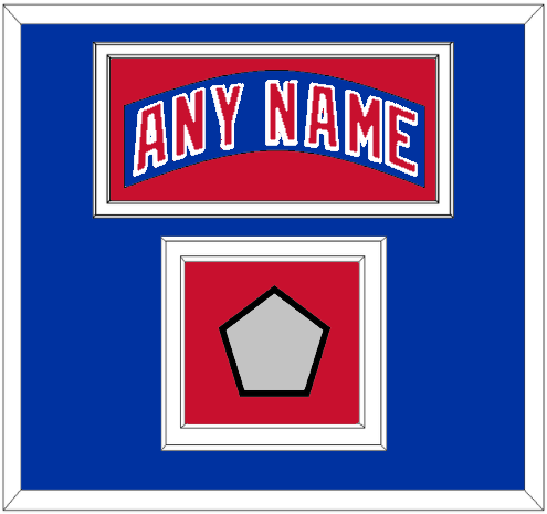 New York Nameplate & Stanley Cup Finals Patch - Road Blue (1990-2004) - Signature Tier 2