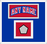 New York Nameplate & Stanley Cup Finals Patch - Road Blue (1990-2004) - Double Mat 2