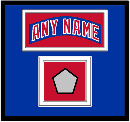 New York Nameplate & Stanley Cup Finals Patch - Road Blue (1990-2004) - Signature Tier 2