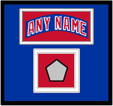 New York Nameplate & Stanley Cup Finals Patch - Road Blue (1990-2004) - Double Mat 2