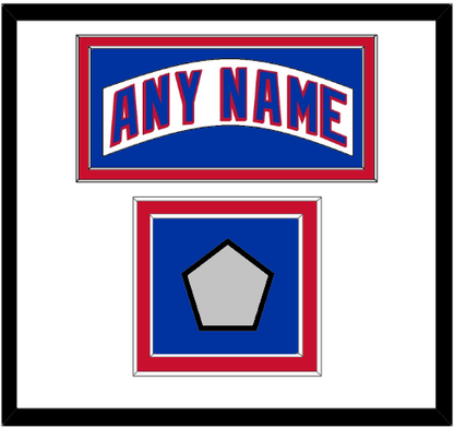 New York Nameplate & Stanley Cup Finals Patch - Home White (1990-2004) - Signature Tier 1