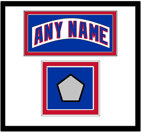 New York Nameplate & Stanley Cup Finals Patch - Home White (1990-2004) - Signature Tier 1