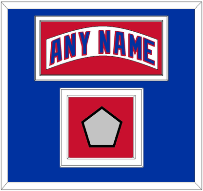 New York Nameplate & Stanley Cup Finals Patch - Home White (1990-2004) - Signature Tier 2