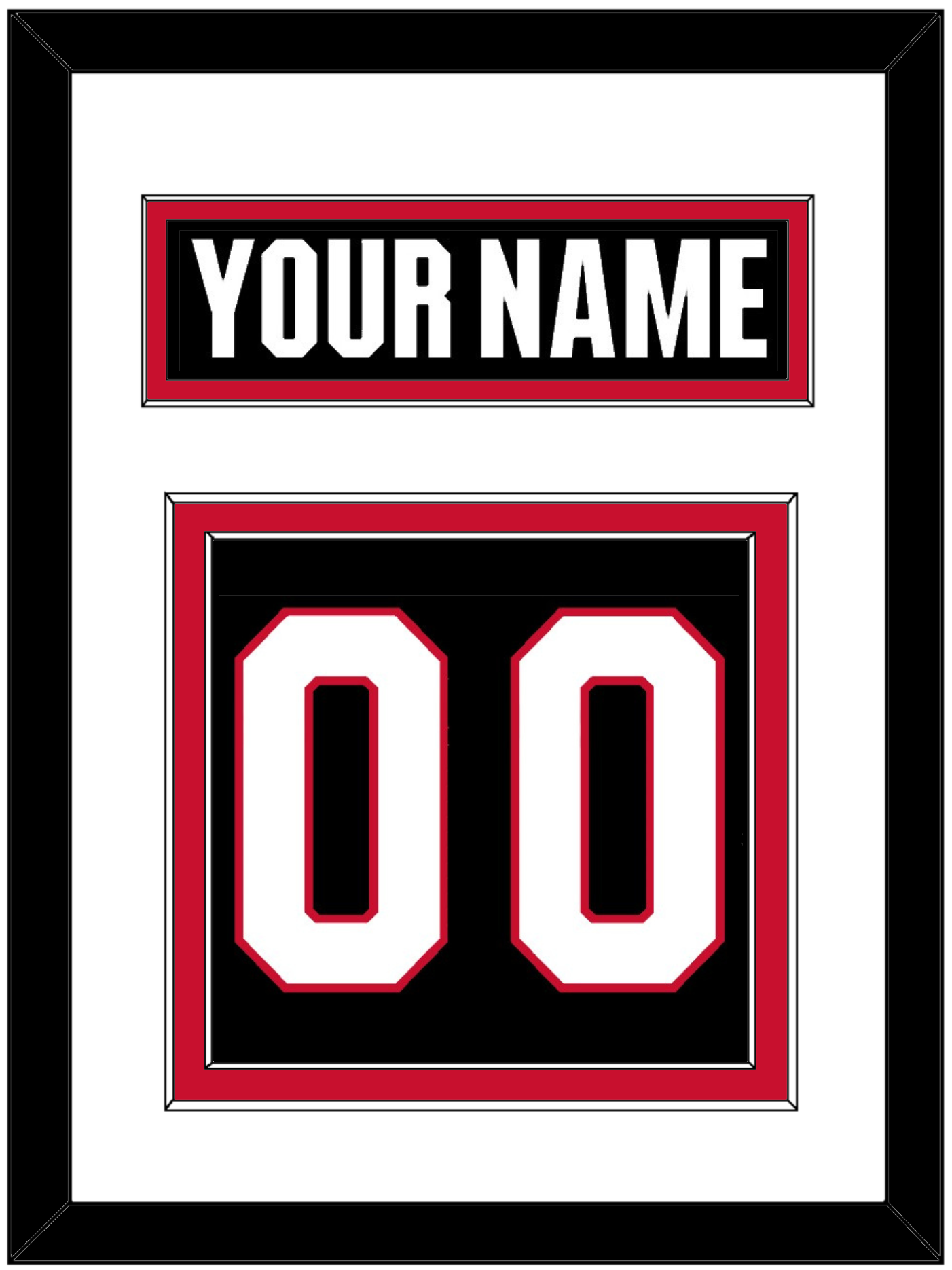 Ottawa Nameplate & Number (Back) - Home Black - Signature Tier 1