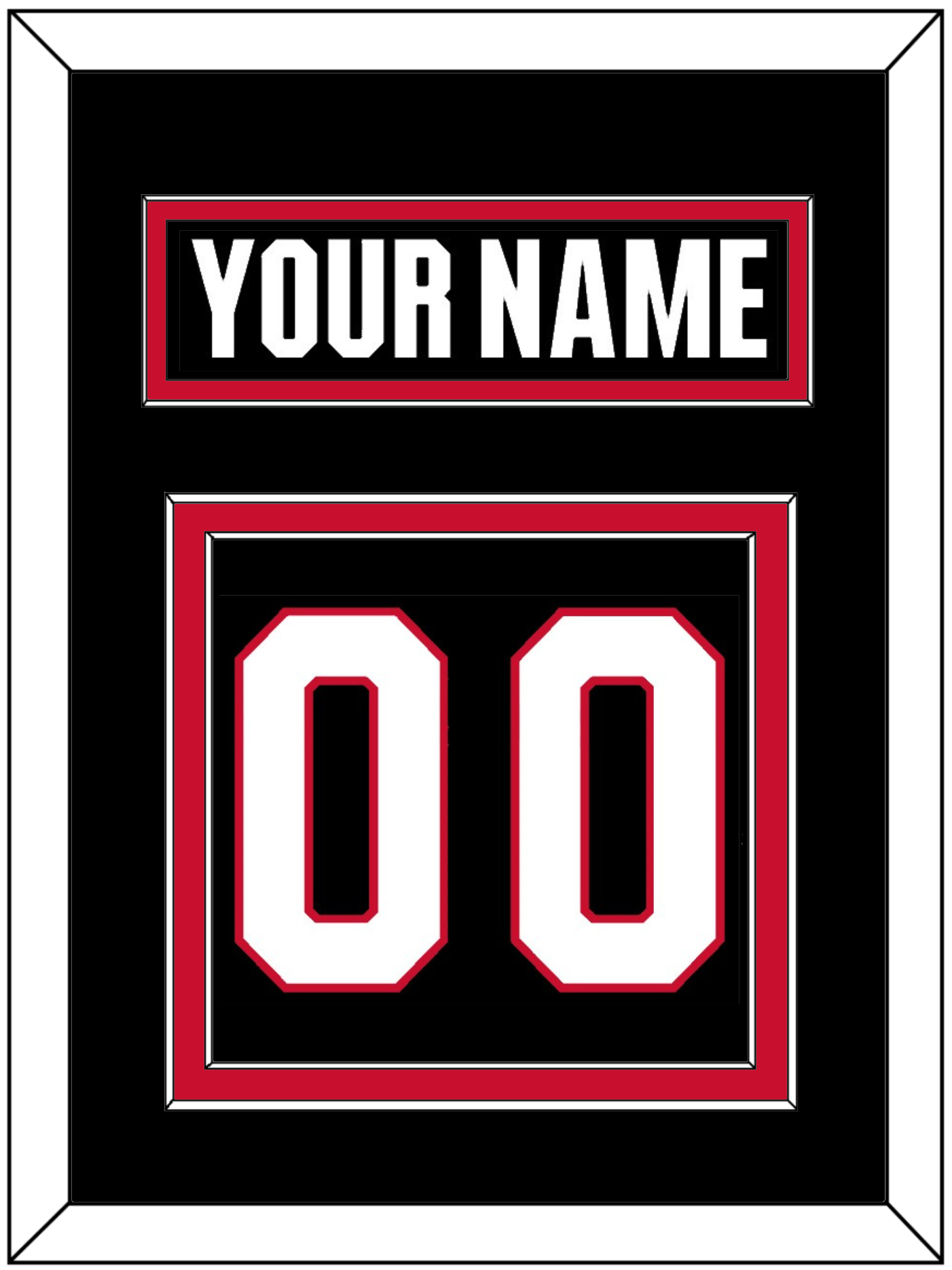 Ottawa Nameplate & Number (Back) - Home Black - Signature Tier 2