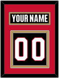Ottawa Nameplate & Number (Back) - Home Black - Double Mat 3