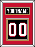 Ottawa Nameplate & Number (Back) - Home Black - Double Mat 3